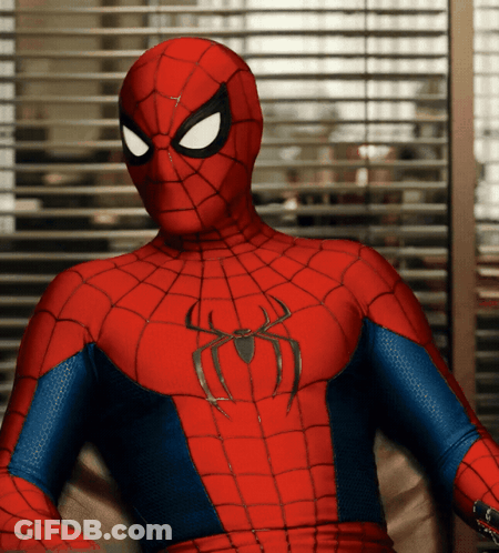 A Close Up Of A Spider Man Costume With A Spider On The Chest GIF