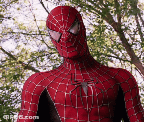 A Close Up Of A Spiderman Costume With A Spider On The Chest GIF