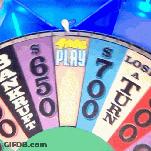 A Close Up Of A Spinning Wheel That Says $ 700 Play GIF