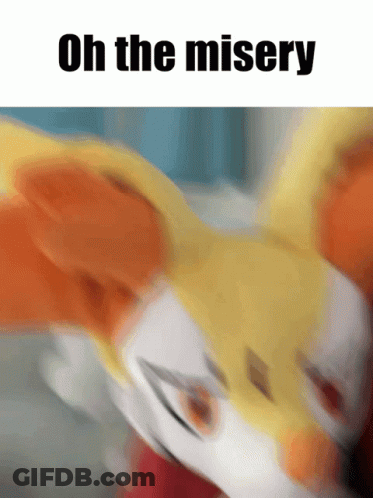 Stuffed Animal With Oh The Misery Text GIF