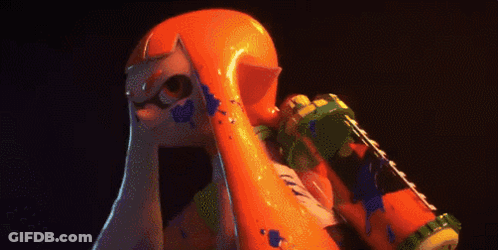 A Close Up Of A Toy Squid With A Surprised Look On Its Face . GIF