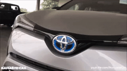 A Close Up Of A Toyota Car With The Words Namaste Car On The Bottom GIF