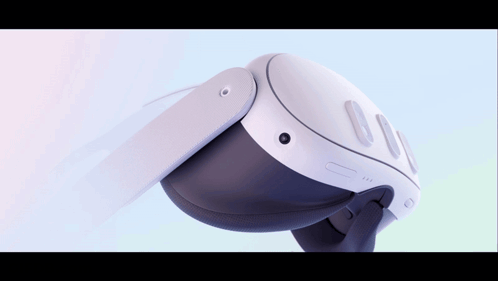 A Close Up Of A Virtual Reality Headset With A Camera GIF
