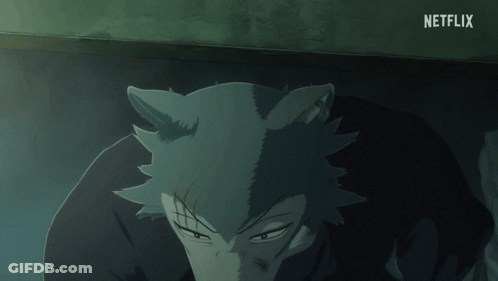 A Close Up Of A Wolf With Netflix Written On The Bottom GIF