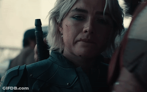 Woman Holding Gun With Kepler Text GIF