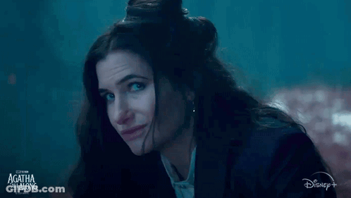 A Close Up Of A Woman Making A Funny Face In A Disney Plus Movie . GIF