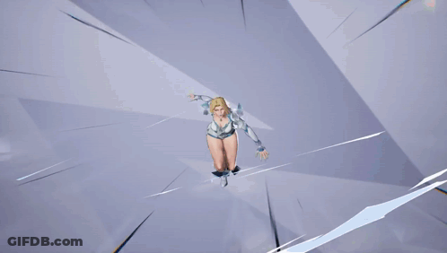 A Close Up Of A Woman 'S Breasts In A Cartoon GIF