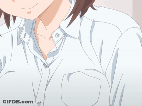 A Close Up Of A Woman 'S Breasts With A Plaid Bra GIF