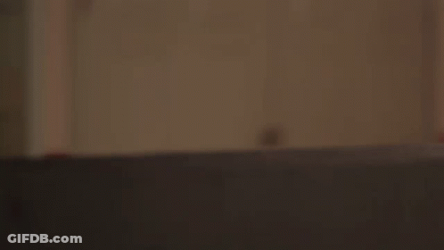 A Close Up Of A Woman 'S Face Behind A Black Item GIF