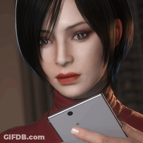 Close Up Of Woman's Face Holding Cellphone GIF