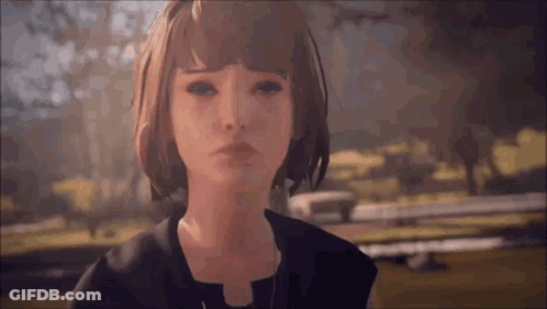 A Close Up Of A Woman 'S Face In A Video Game With A Blurred Background . GIF