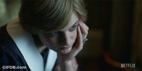 A Close Up Of A Woman 'S Face With A Netflix Logo Below Her GIF