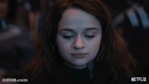 A Close Up Of A Woman 'S Face With A Netflix Logo In The Corner GIF