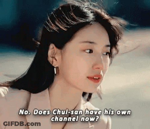 A Close Up Of A Woman 'S Face With A Question . GIF