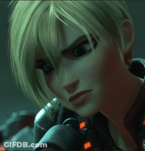 A Close Up Of A Woman 'S Face With A Serious Look On Her Face GIF