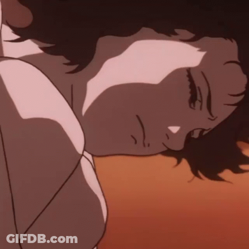 A Close Up Of A Woman 'S Face With A Shadow On It GIF