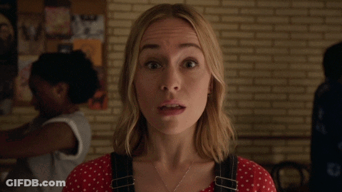 Woman With Surprised Facial Expression GIF