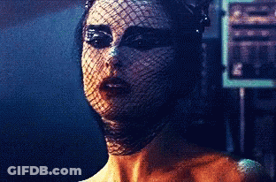 A Close Up Of A Woman 'S Face With A Veil On GIF