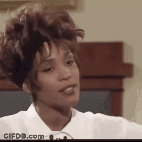 A Close Up Of A Woman 'S Face With A White Shirt On . GIF