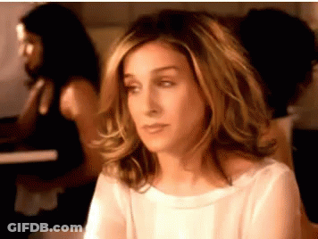 A Close Up Of A Woman 'S Face With A Woman In The Background GIF