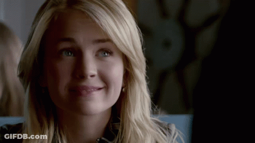 Close Up Of Woman's Face With Blonde Hair And Green Eyes GIF