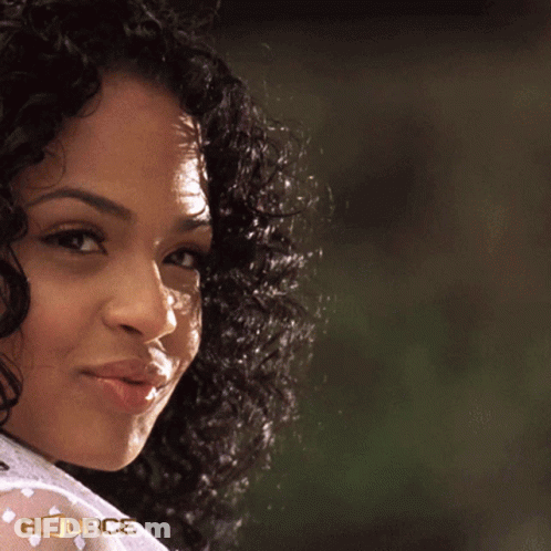 A Close Up Of A Woman 'S Face With Bounce Written On The Bottom Right GIF