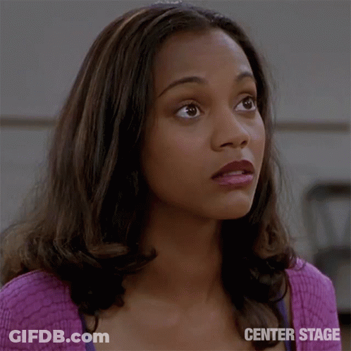 A Close Up Of A Woman 'S Face With Center Stage Written On The Bottom Right GIF