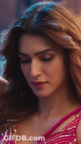 A Close Up Of A Woman 'S Face With Dk Edits Written On The Bottom Right GIF