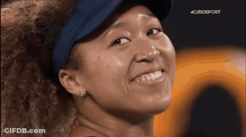 A Close Up Of A Woman 'S Face With Eurosport Written In The Corner GIF