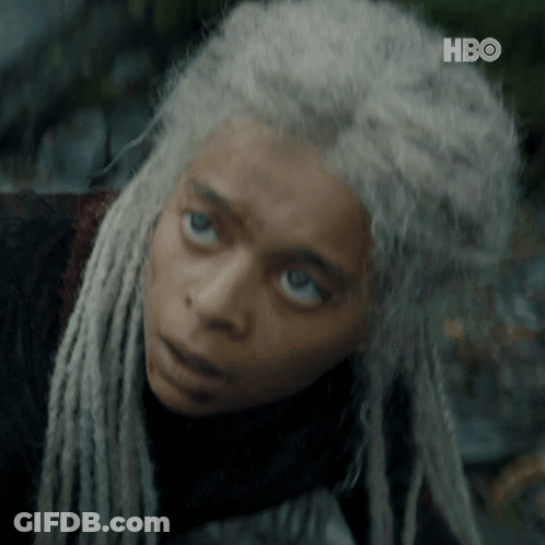 A Close Up Of A Woman 'S Face With Hbo Written On The Bottom GIF