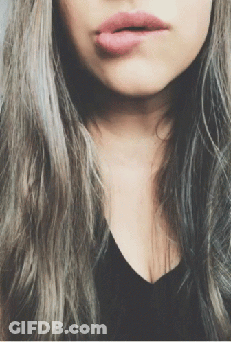 Woman Face With Long Hair GIF