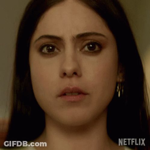 Close Up Of Woman's Face With Netflix Text GIF