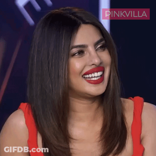 A Close Up Of A Woman 'S Face With Pinkvilla Written On The Bottom GIF