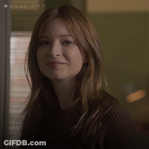 A Close Up Of A Woman 'S Face With The Hashtag #Diggstown GIF