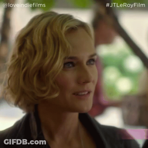 A Close Up Of A Woman 'S Face With The Hashtag #Jtleroyfilm At The Bottom GIF