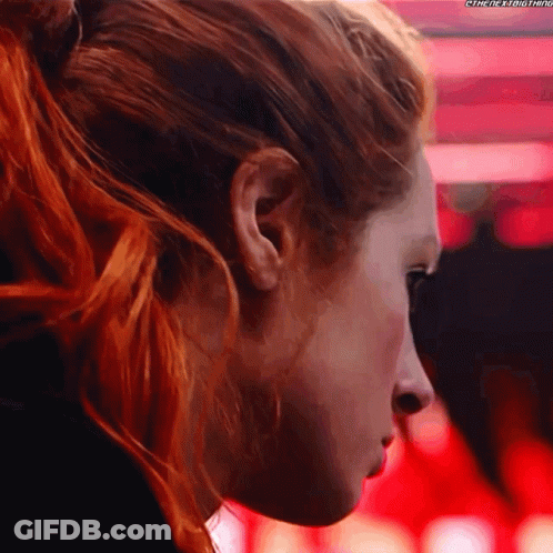 A Close Up Of A Woman 'S Face With The Hashtag #Thenextbig Thing On The Bottom GIF