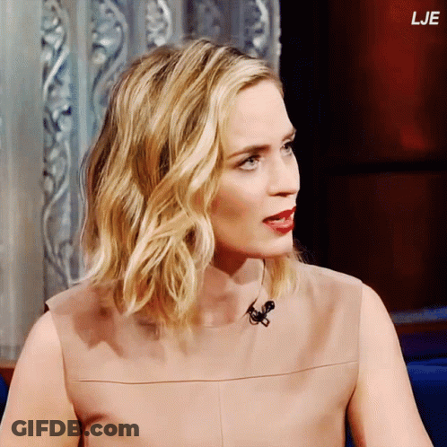 A Close Up Of A Woman 'S Face With The Letters Lje On The Bottom Right GIF
