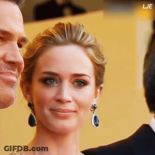 A Close Up Of A Woman 'S Face With The Letters Lje Visible GIF