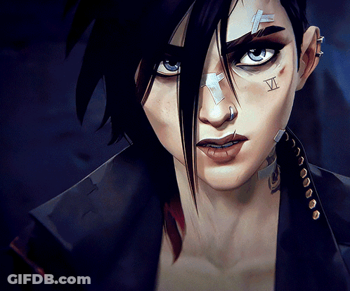 A Close Up Of A Woman 'S Face With The Letters Vi On Her Face GIF