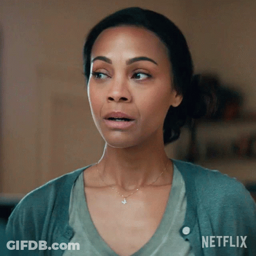 A Close Up Of A Woman 'S Face With The Netflix Logo In The Corner GIF