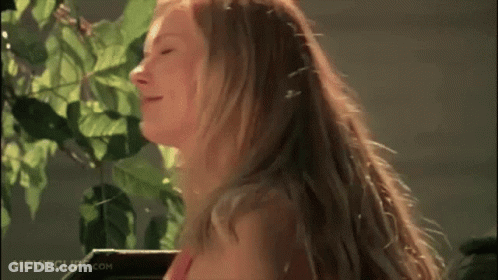 A Close Up Of A Woman 'S Face With The Website Movieclips.com In The Corner GIF