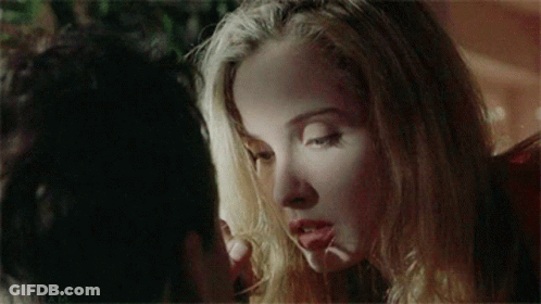 A Close Up Of A Woman 'S Face With The Word Dream On The Bottom Right Corner GIF