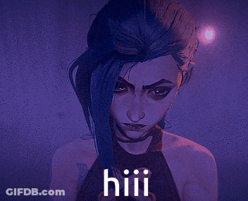 A Close Up Of A Woman 'S Face With The Word Hiii On The Bottom Right GIF