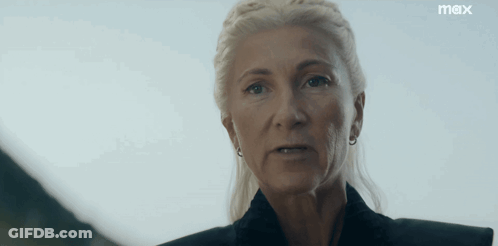 A Close Up Of A Woman 'S Face With The Word Max On The Bottom GIF