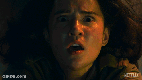 A Close Up Of A Woman 'S Face With The Word Netflix On The Bottom Right GIF
