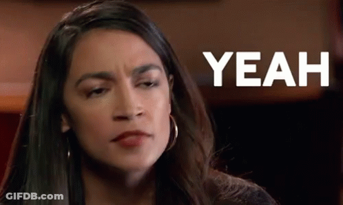 A Close Up Of A Woman 'S Face With The Word Yeah In The Background GIF