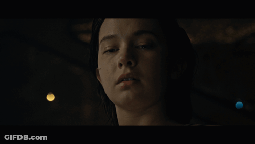 A Close Up Of A Woman 'S Face With The Words " I 'Ll Fix You " Next To Her GIF
