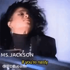 A Close Up Of A Woman 'S Face With The Words `` If You 'Re Nasty '' . GIF