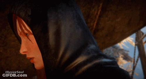 A Close Up Of A Woman 'S Face With The Words Illusive Soul Below GIF