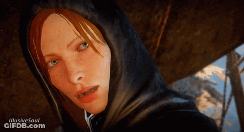 A Close Up Of A Woman 'S Face With The Words Illusive Soul Written Below It GIF